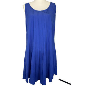 Basic pockets minimalist Feminine New Dress Women Sz M Blue Lagoon Sleeveless